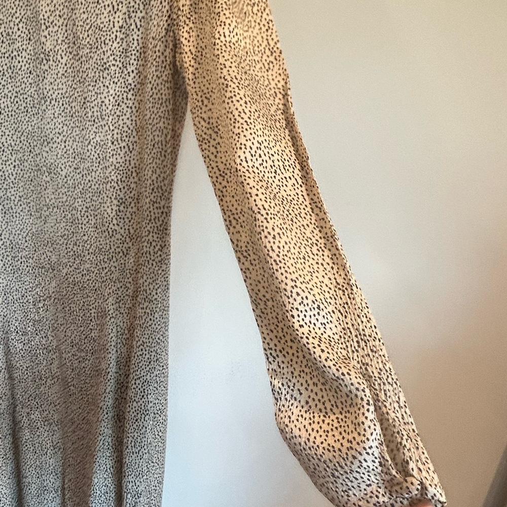 Zara beige and black Mock Neck Sheath Dress - Picture 5 of 10
